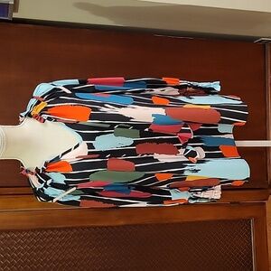 Crosby by Mollie Burch | Louisa Tunic Top Colorful V-neck Long Sleeve in size S